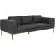 Burr Serbia Black Leather Sofa